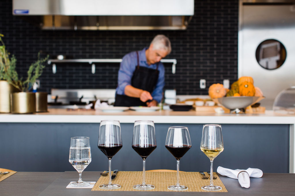 chef prepares food paring